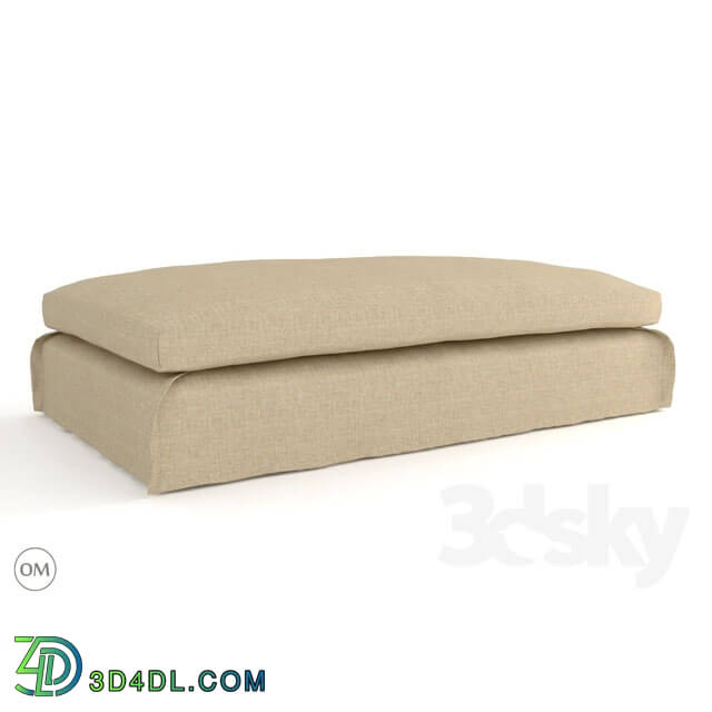 Other soft seating - Leuven large coffee ottoman 7801-1101l Beige