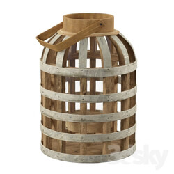 Other decorative objects - Donna Metal-Wood Cloche Lantern 