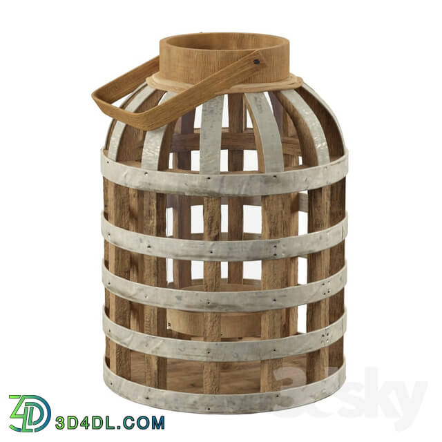 Other decorative objects - Donna Metal-Wood Cloche Lantern