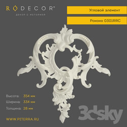Decorative plaster - Corner RODECOR 0301RRC 