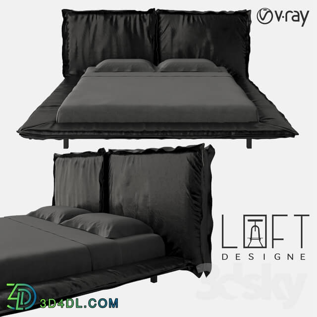 Bed - Bed LoftDesigne 3657 model