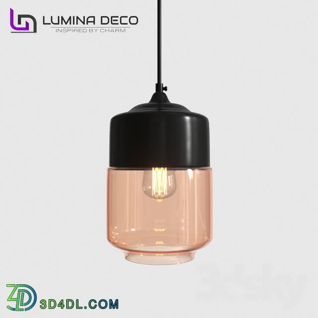 Ceiling light - _OM_ Suspended Lumina Deco ASTILA lamp black LDP 6807 _BK_