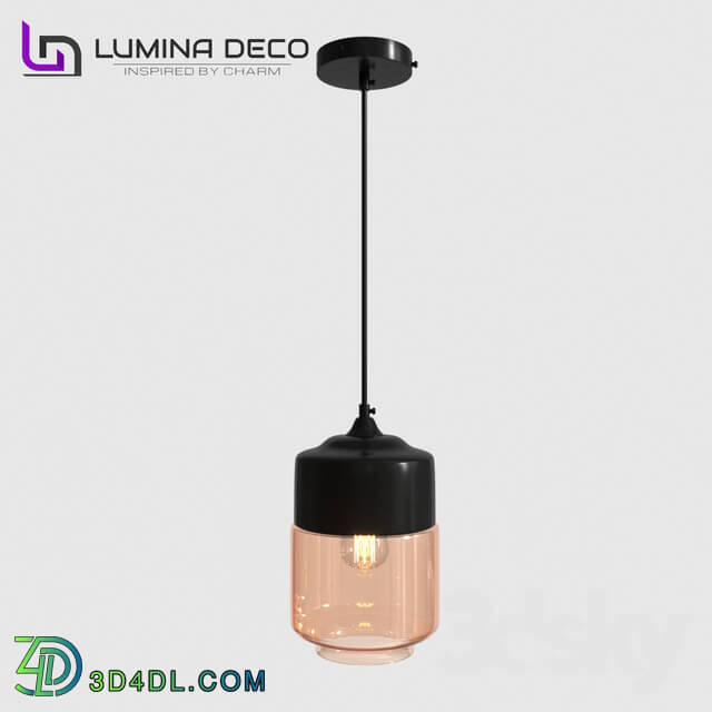 Ceiling light - _OM_ Suspended Lumina Deco ASTILA lamp black LDP 6807 _BK_