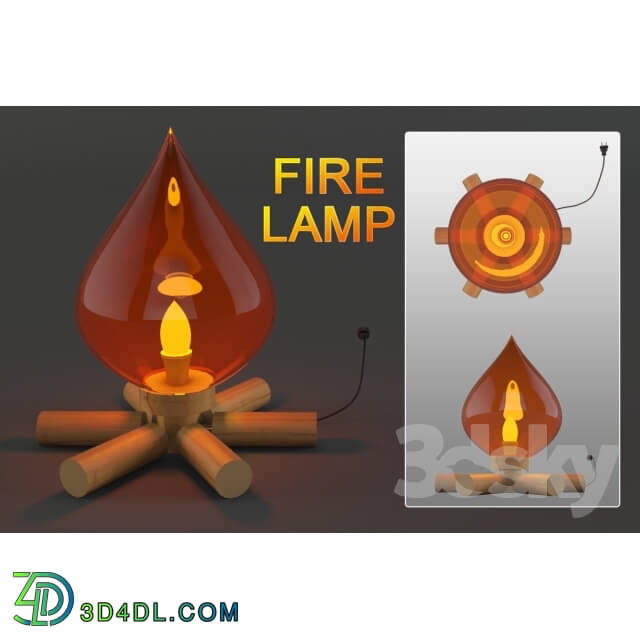 Floor lamp - Fire lamp