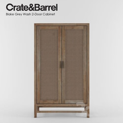 Wardrobe _ Display cabinets - Blake Grey Wash 2-Door Cabinet 