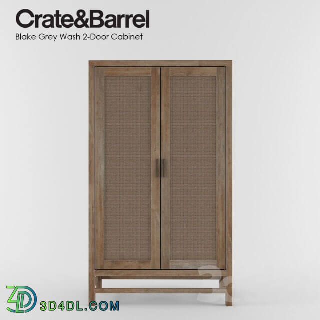 Wardrobe _ Display cabinets - Blake Grey Wash 2-Door Cabinet