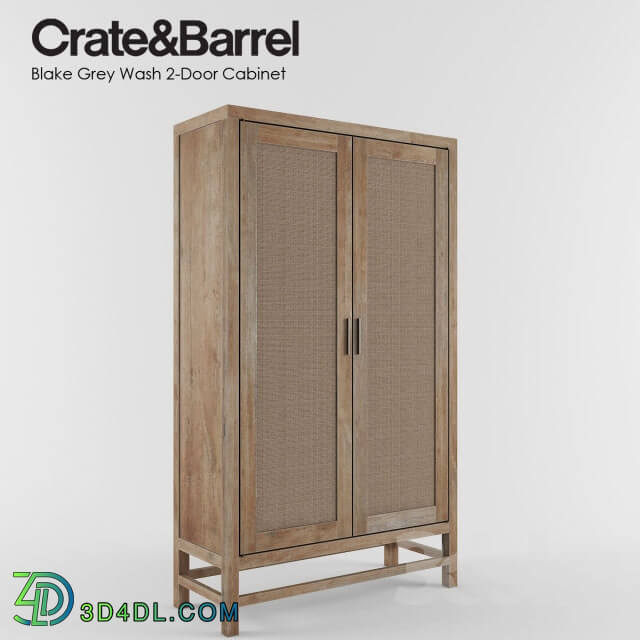 Wardrobe _ Display cabinets - Blake Grey Wash 2-Door Cabinet
