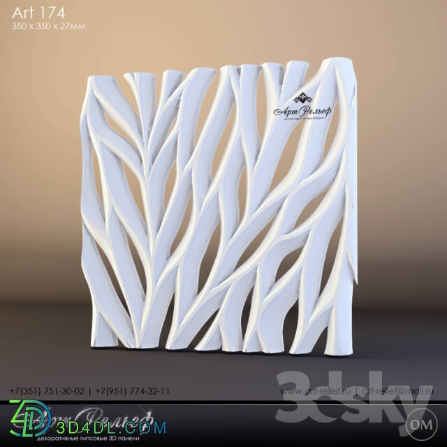 3D panel - Gypsum 3d panel from Art174 ArtRelef