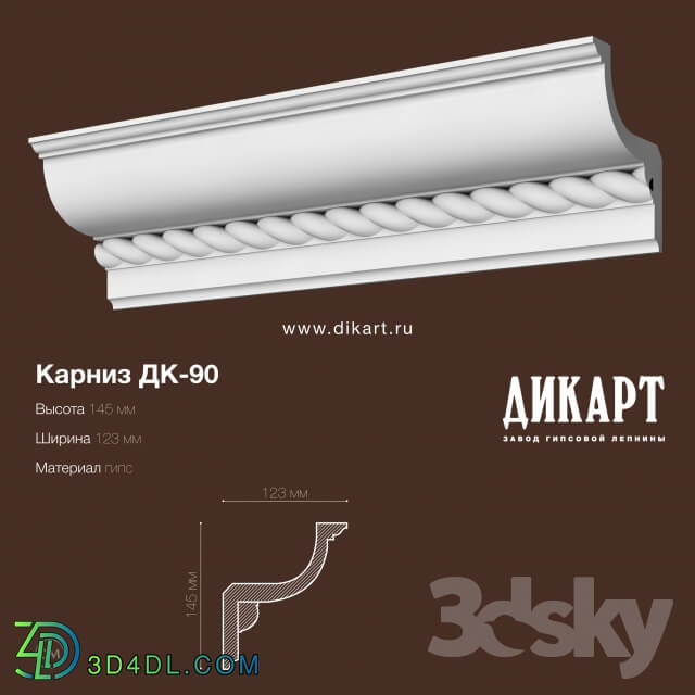 Decorative plaster - DK-90.145Nx123mm