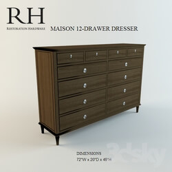 Sideboard _ Chest of drawer - restoration harware MAISON 12-DRAWER DRESSER 