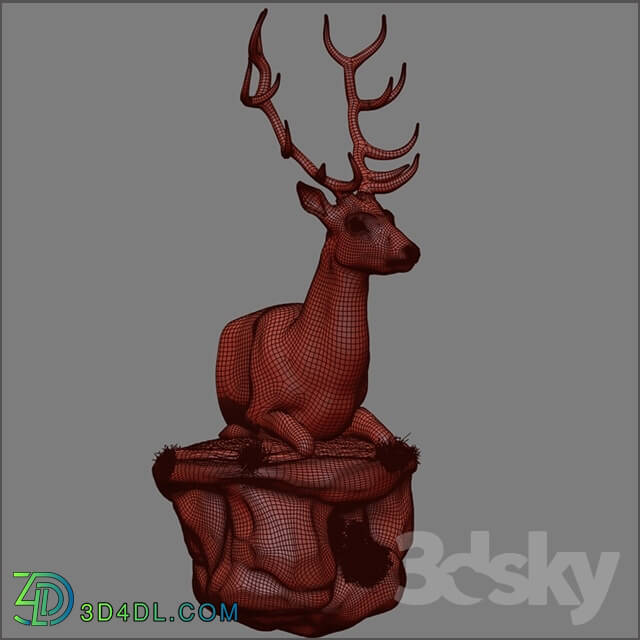 Other decorative objects - Resting deer.