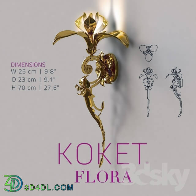 Wall light - Koket Flora