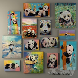 Frame - Paintings _quot_Panda_quot_ Michael Creese 
