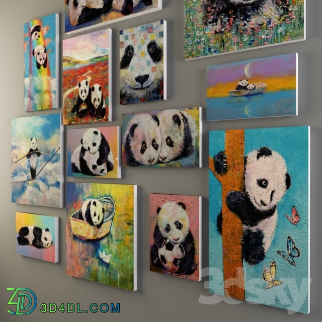 Frame - Paintings _quot_Panda_quot_ Michael Creese