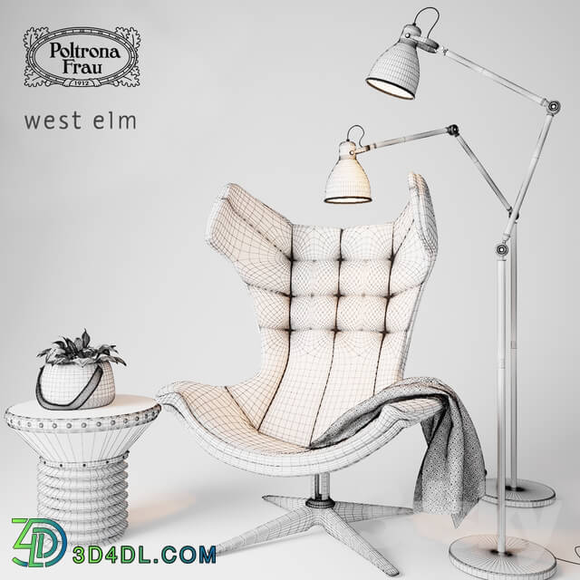 Arm chair - Poltrona Frau Regina 900 armchair with decor