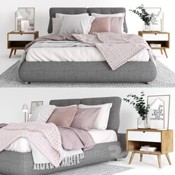 Bed - Scandinavian bedroom set 01 