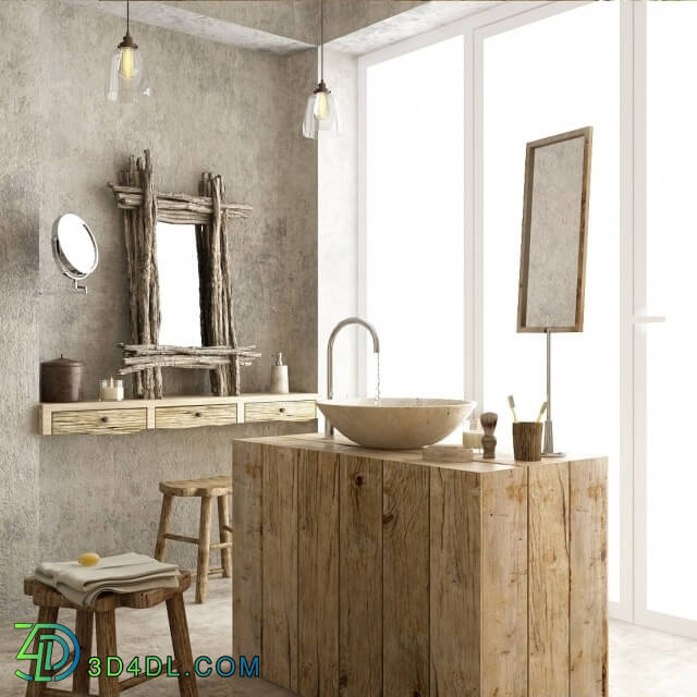 Bathroom furniture - Furniture with the decor for bathrooms