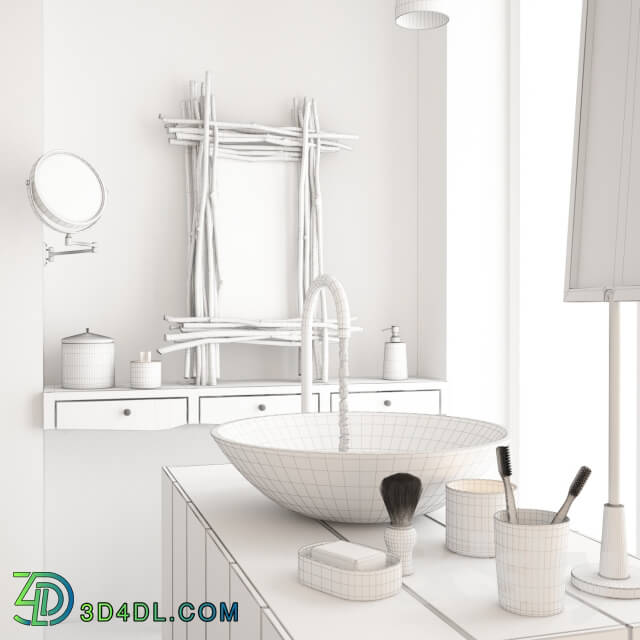 Bathroom furniture - Furniture with the decor for bathrooms