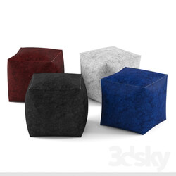 Other soft seating - Leather ottomans 