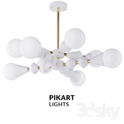 Ceiling light - Dome chandelier V6 horizontal White art. 5990 by Pikartlights 