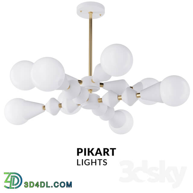 Ceiling light - Dome chandelier V6 horizontal White art. 5990 by Pikartlights