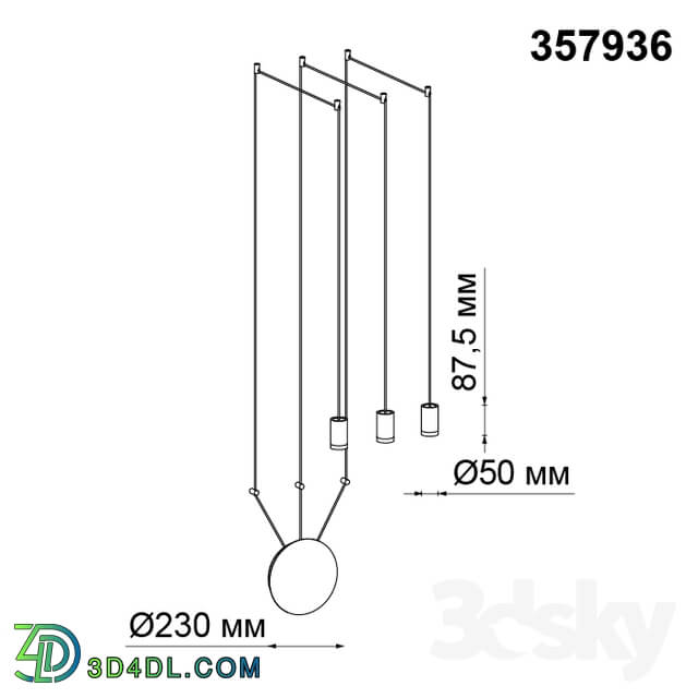 Ceiling light - Surface mounted LED lamp NOVOTECH 357936 WEB