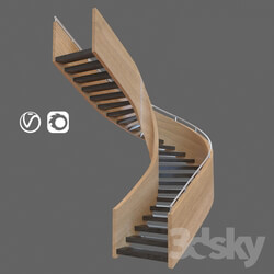 Staircase - Wooden Spiral StairCase 