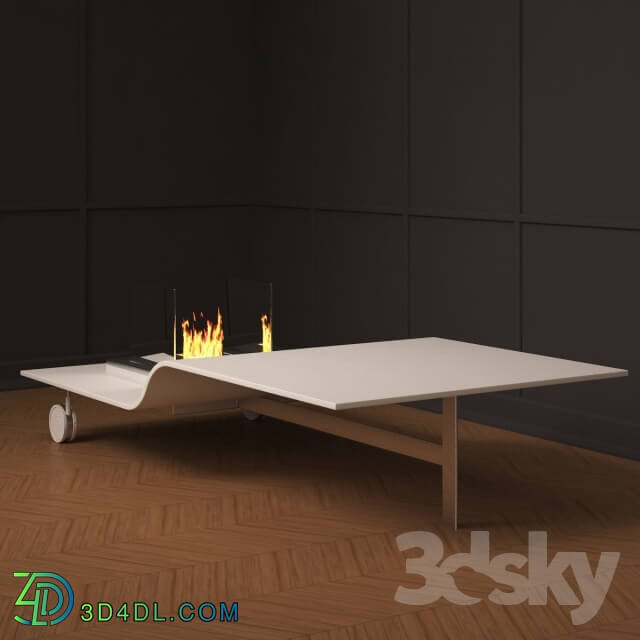 Fireplace - Moma design - longue fireplace