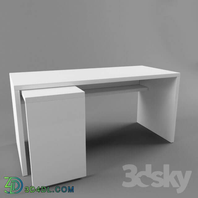 Table - Ikea malm 151x65 with pull-out panel