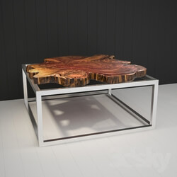 Table - Coffee table of cut wood 