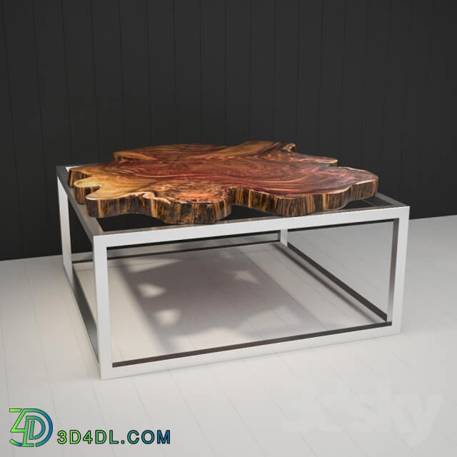 Table - Coffee table of cut wood