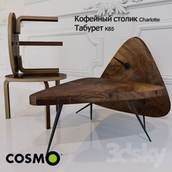 Table - Stool and Coffee Table K65 Charlotte COSMORELAX 