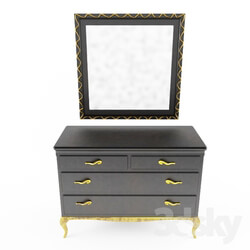 Sideboard _ Chest of drawer - Chest of drawers and a mirror 