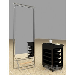 Beauty salon - mirror trolleys 