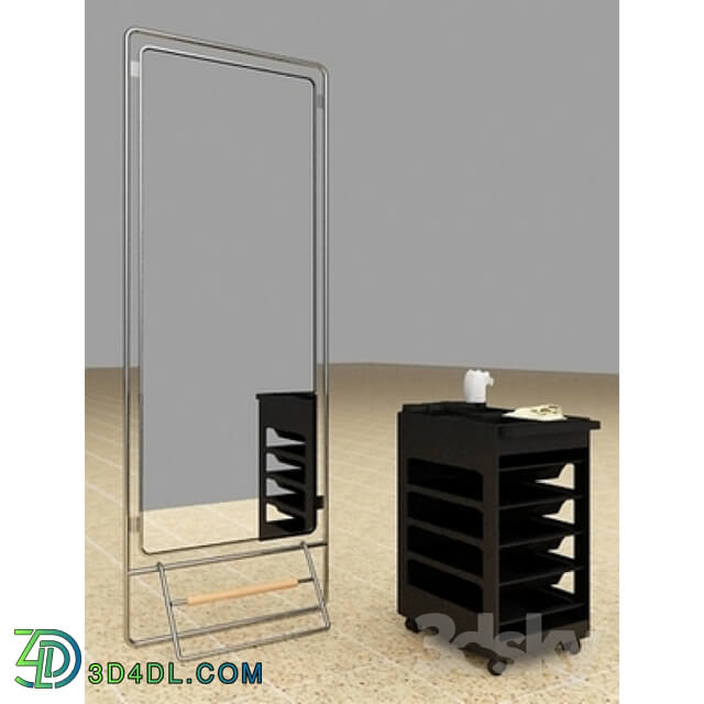 Beauty salon - mirror trolleys