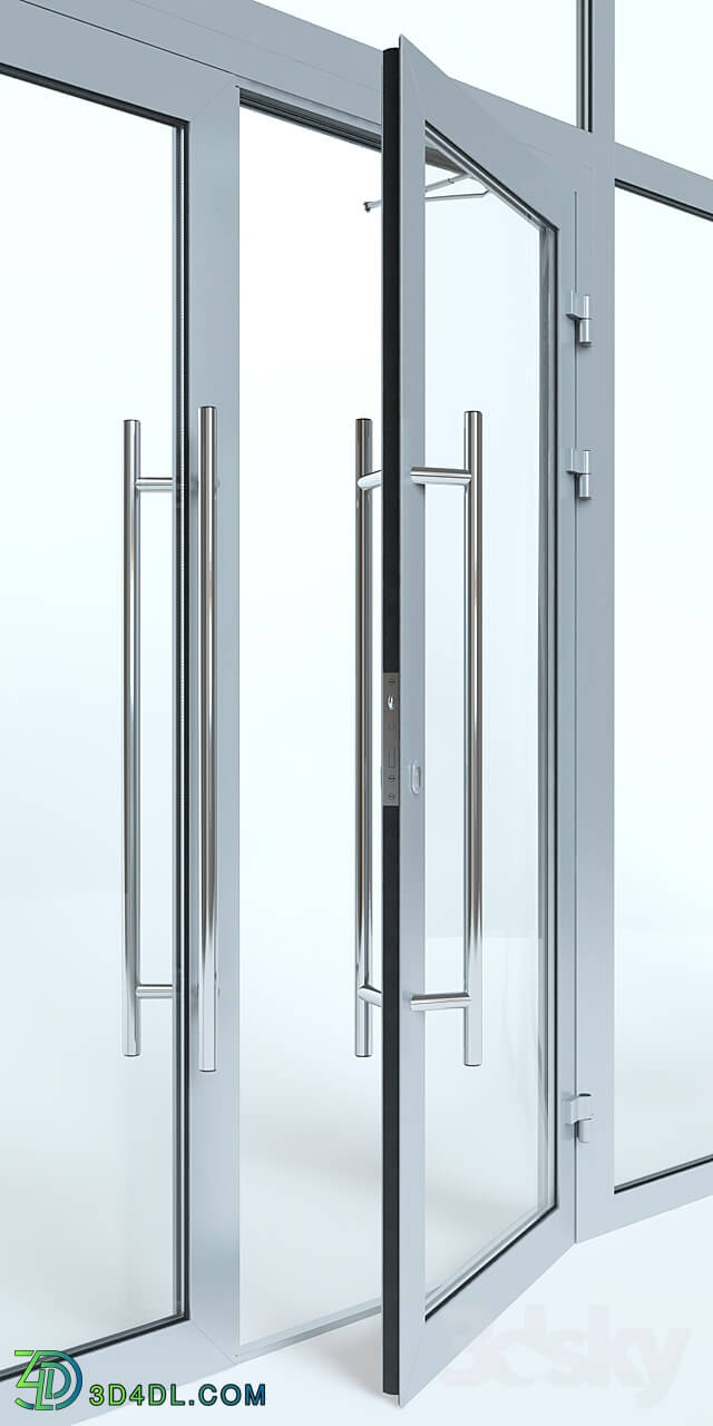 Doors - Aluminium door with partitions