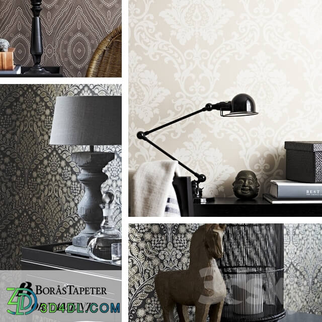 Wall covering - Wallpaper Borstapeter Ornament collection_