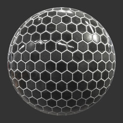 Tiles Onyx Opalo Hexagonal Black (001) 