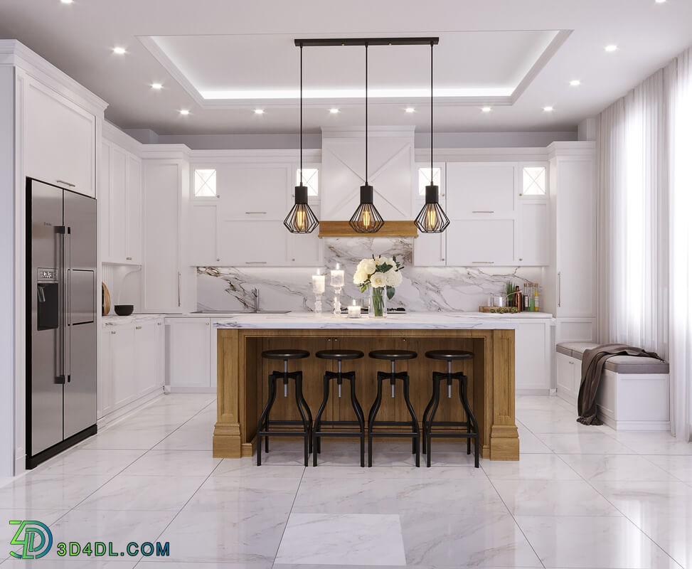 neoclassical kitchen