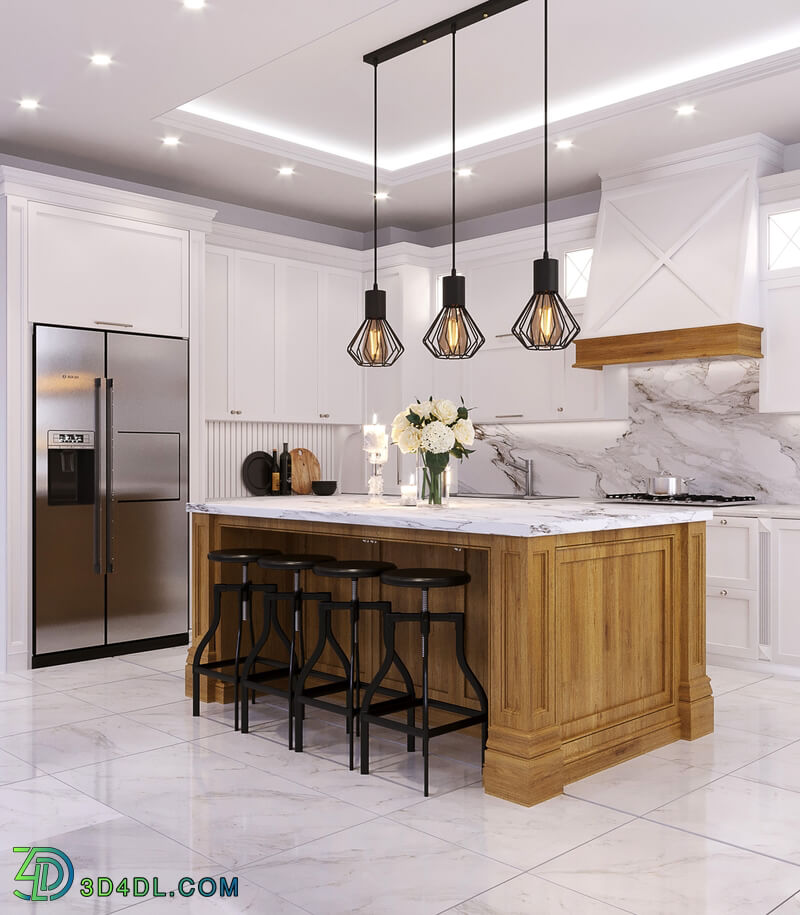 neoclassical kitchen