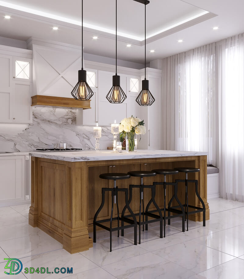 neoclassical kitchen