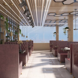 Fast food interior design طراحی داخلی فست فود