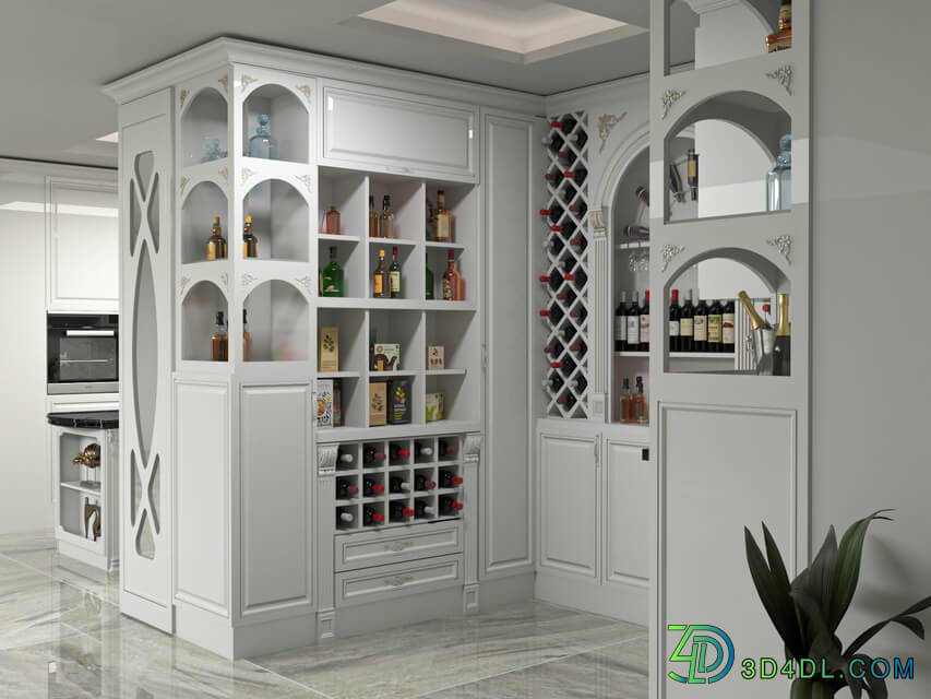 Classic kitchen and bar