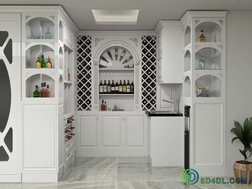 Classic kitchen and bar