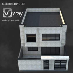 side building elevation-101 نمای ساختمان همسایه-101