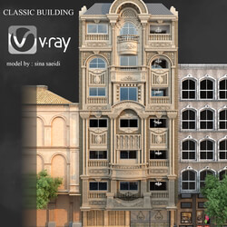 classic building elevation-101 نمای ساختمان کلاسیک-101