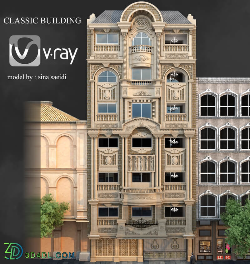 classic building elevation-101