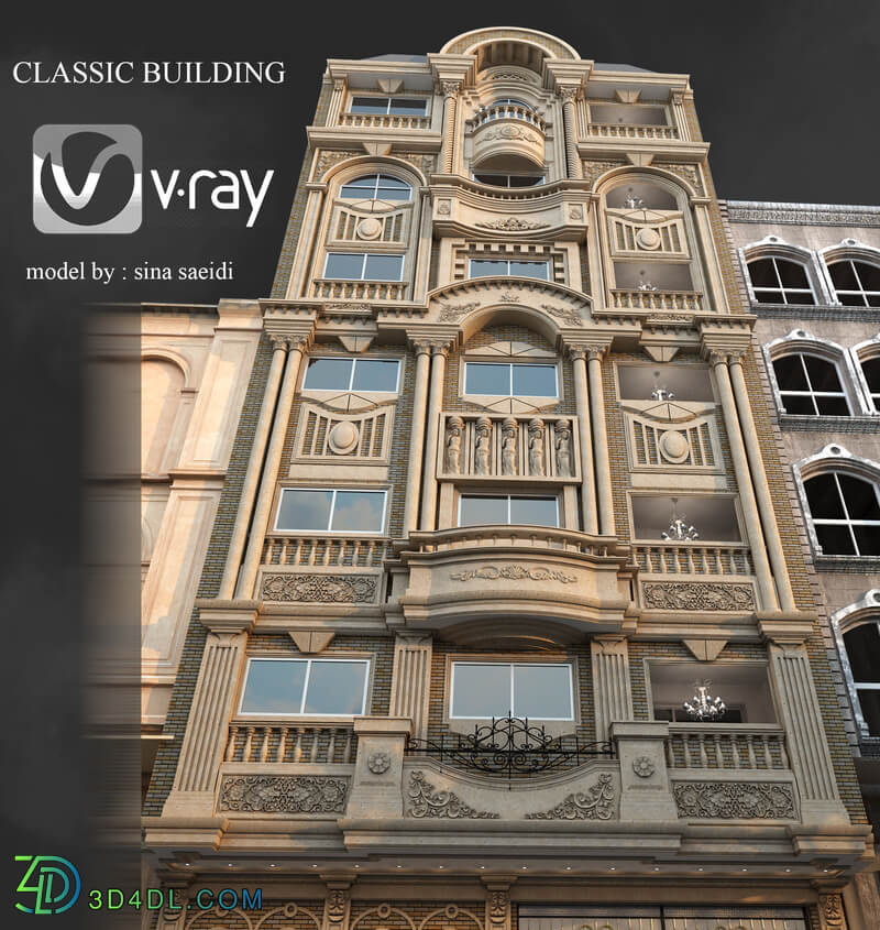 classic building elevation-101