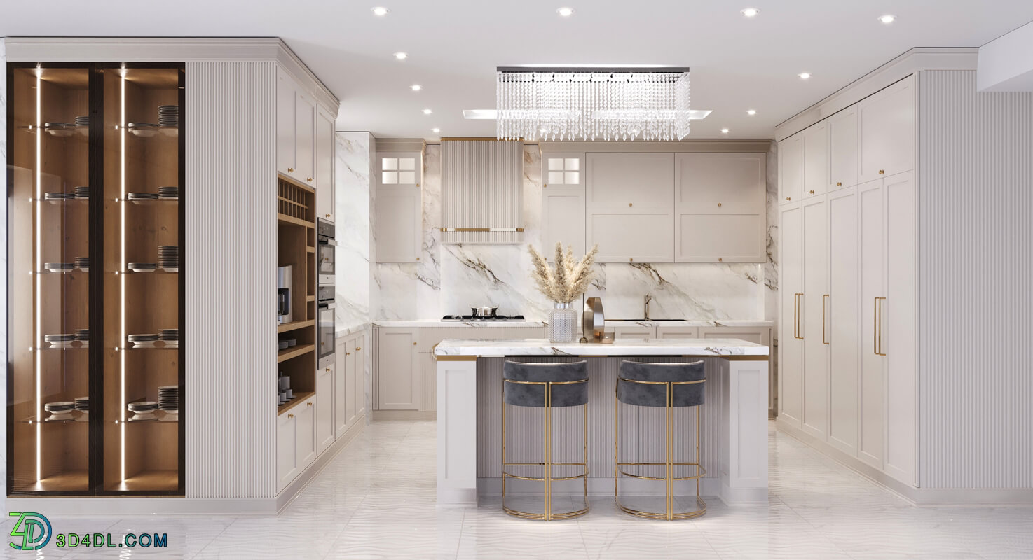 neoclassical kitchen