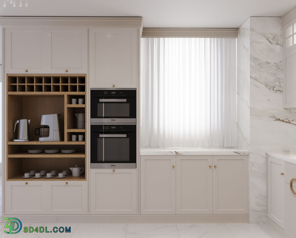 neoclassical kitchen